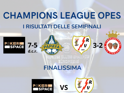 CHAMPIONS LEAGUE OPES 2024/25: I RISULTATI DELLE SEMIFINALI!